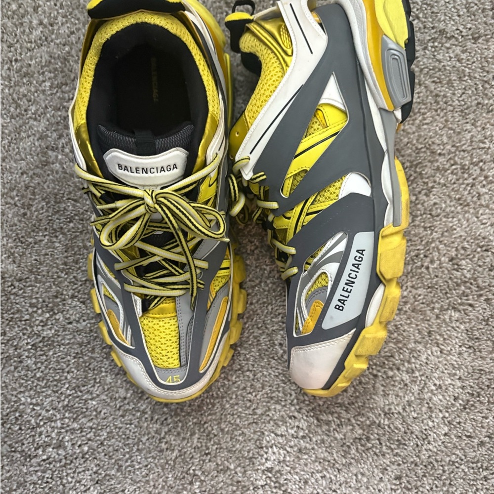 Balenciaga Yellow and Gray Athletic Shoes